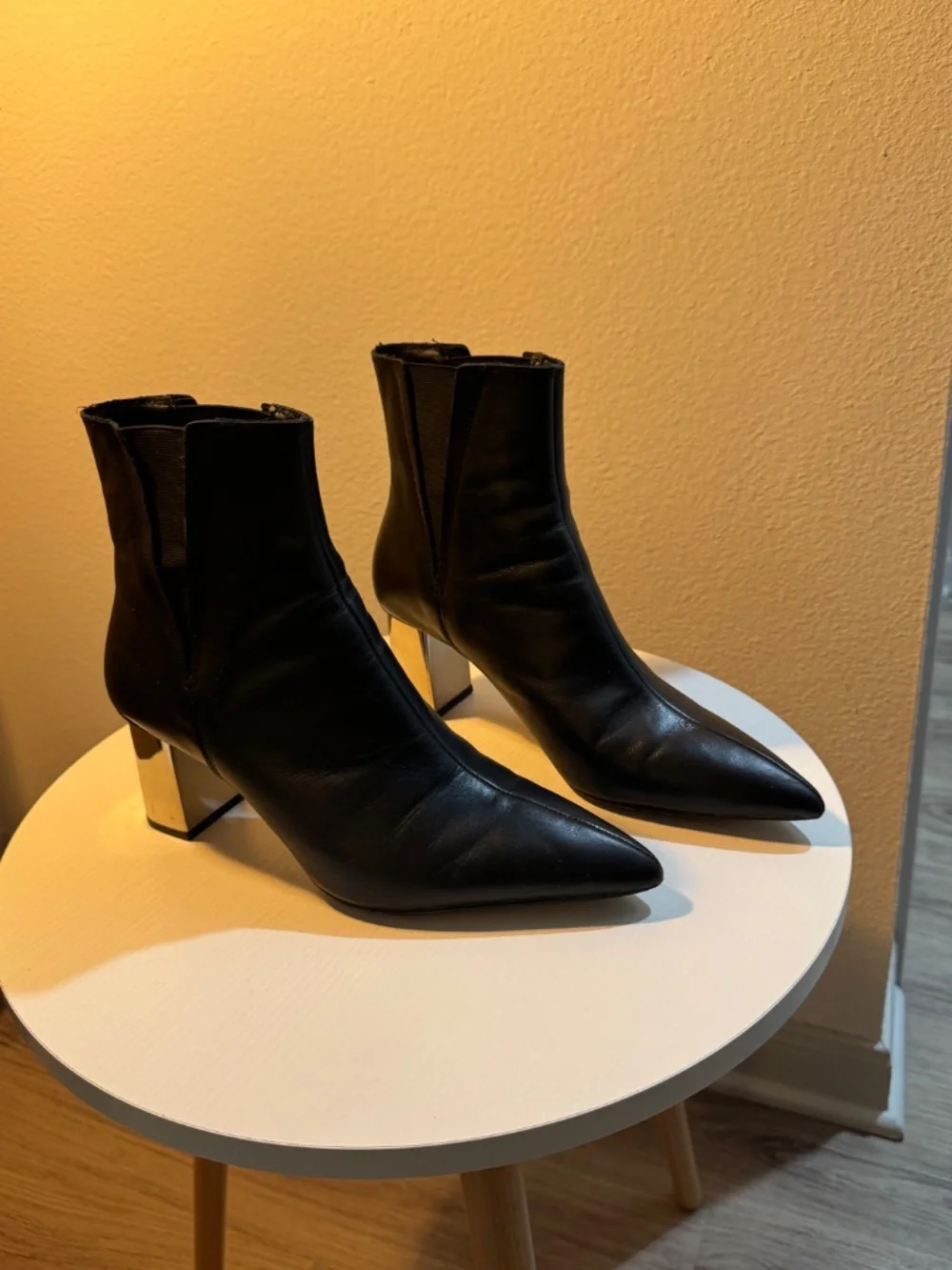 Black Stiletto Ankle Booties